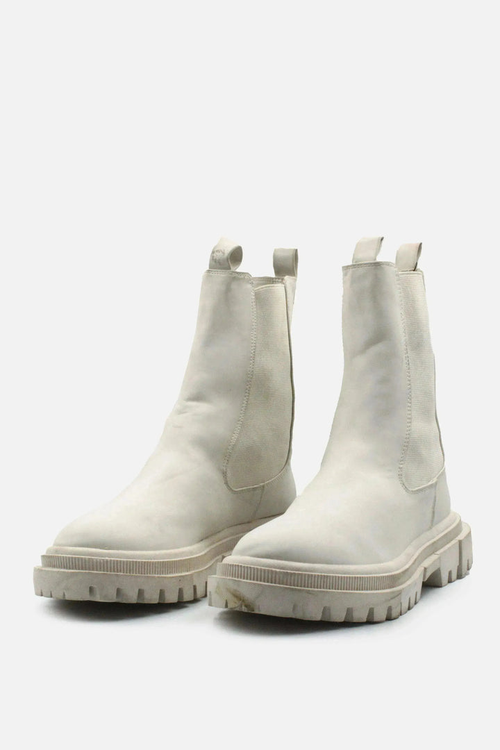 Bershka Stretchable Combat Ankle Boots | 100% Authentic leather - sundaybazar