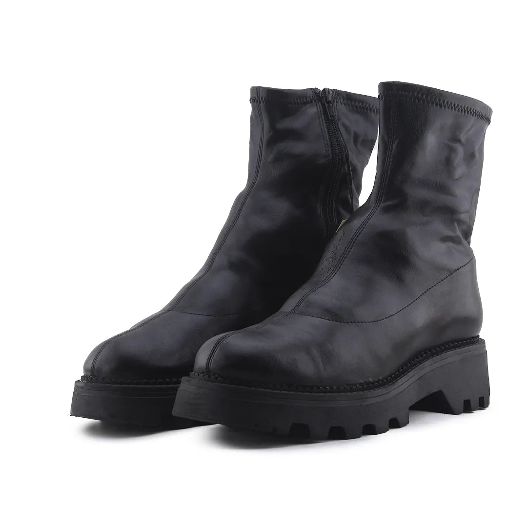 Stradivarius Zipper Ankle Boot | 100% Authentic Leather