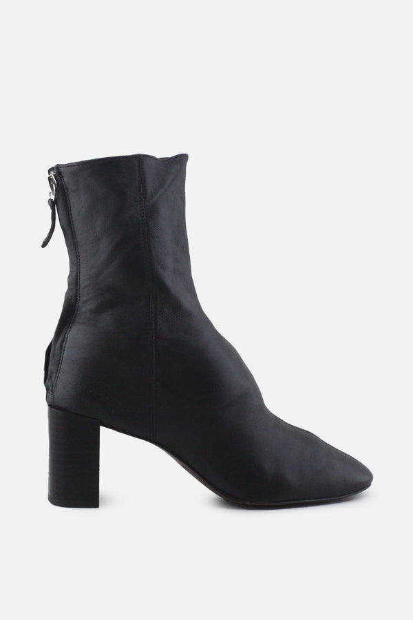 Zara Zipper Block Ankle Boots | 100%  Authentic Leather