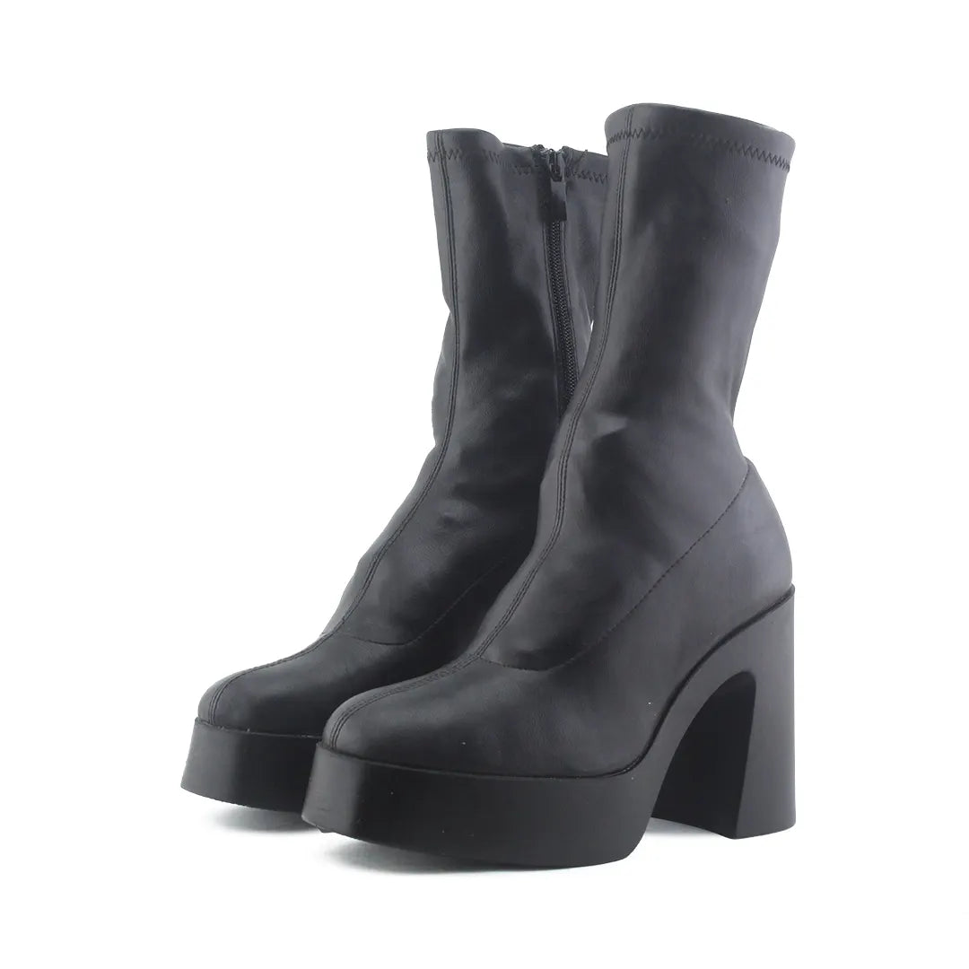 Stradivarius Zipper Ankle Boot | 100% Authentic Leather