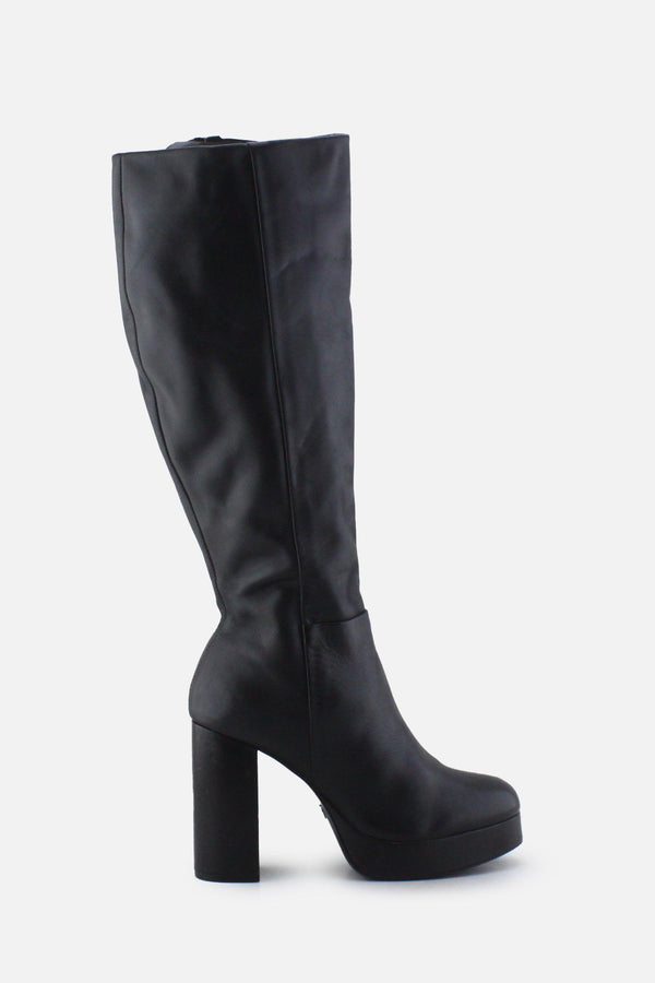 Zara Zipper Block Knee High Boots | 100%  Authentic Leather