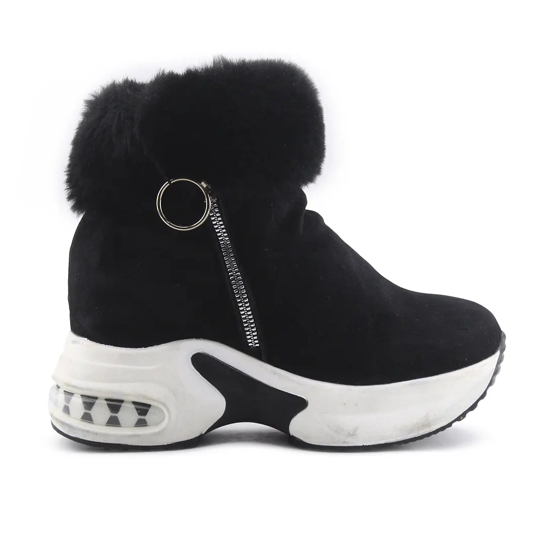 European Brand Zipper Suede Ankle Boot