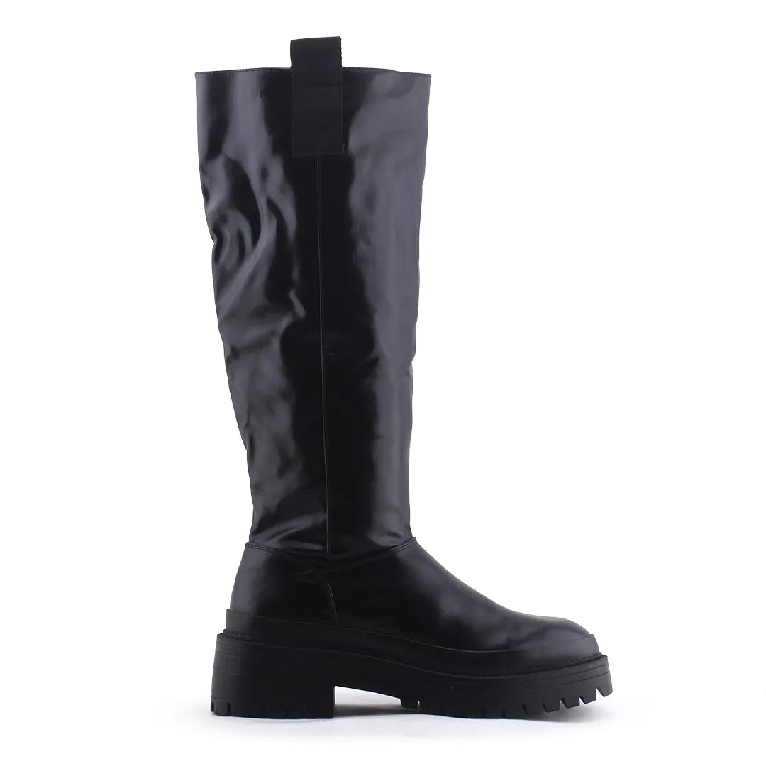 Stradivarius Zipper Knee High Boot | 100% Authentic Leather