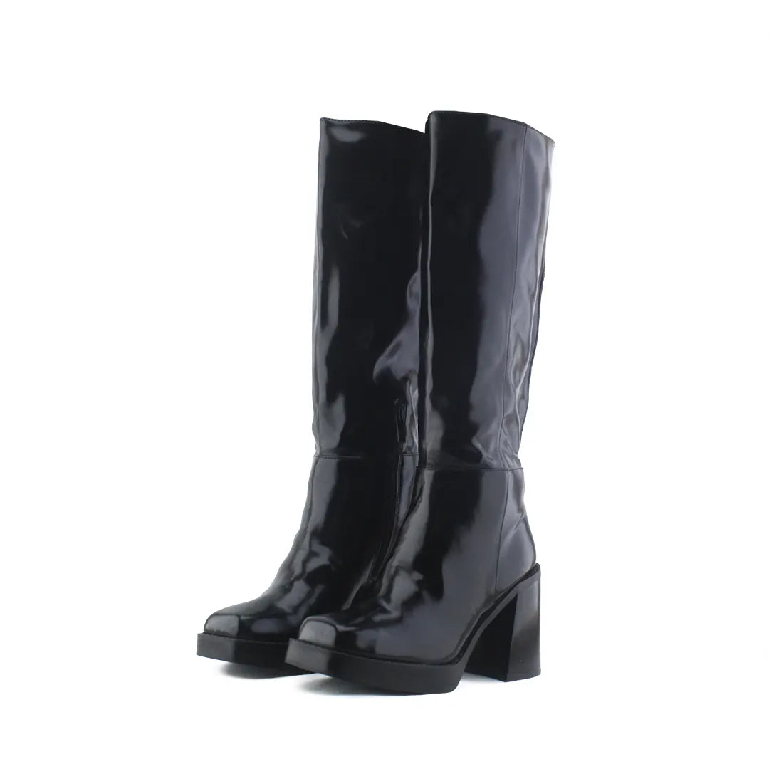 Stradivarius Zipper Knee High Boot | 100% Authentic Leather