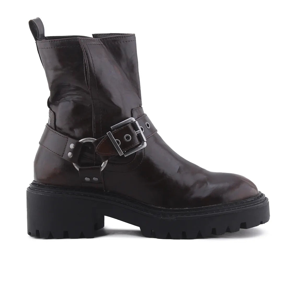 Stradivarius Buckle Strap Ankle Boot | 100% Authentic Leather