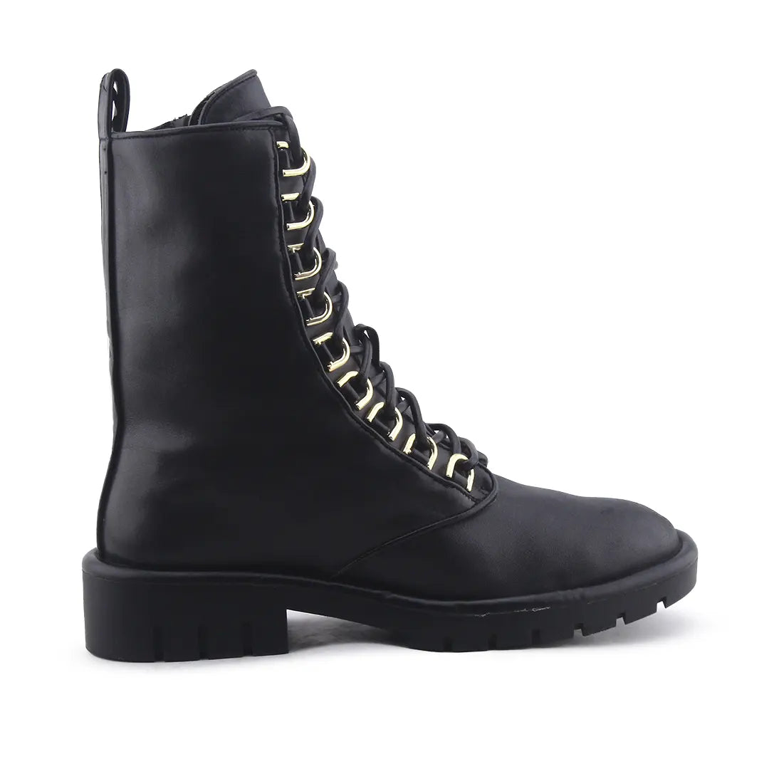 Zara Zipper Lace Up Ankle Boot | 100% Authentic Leather