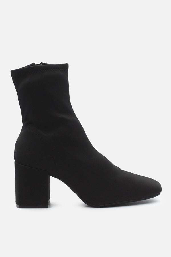 Zara Zipper Block Heels Sock Boots | Textile