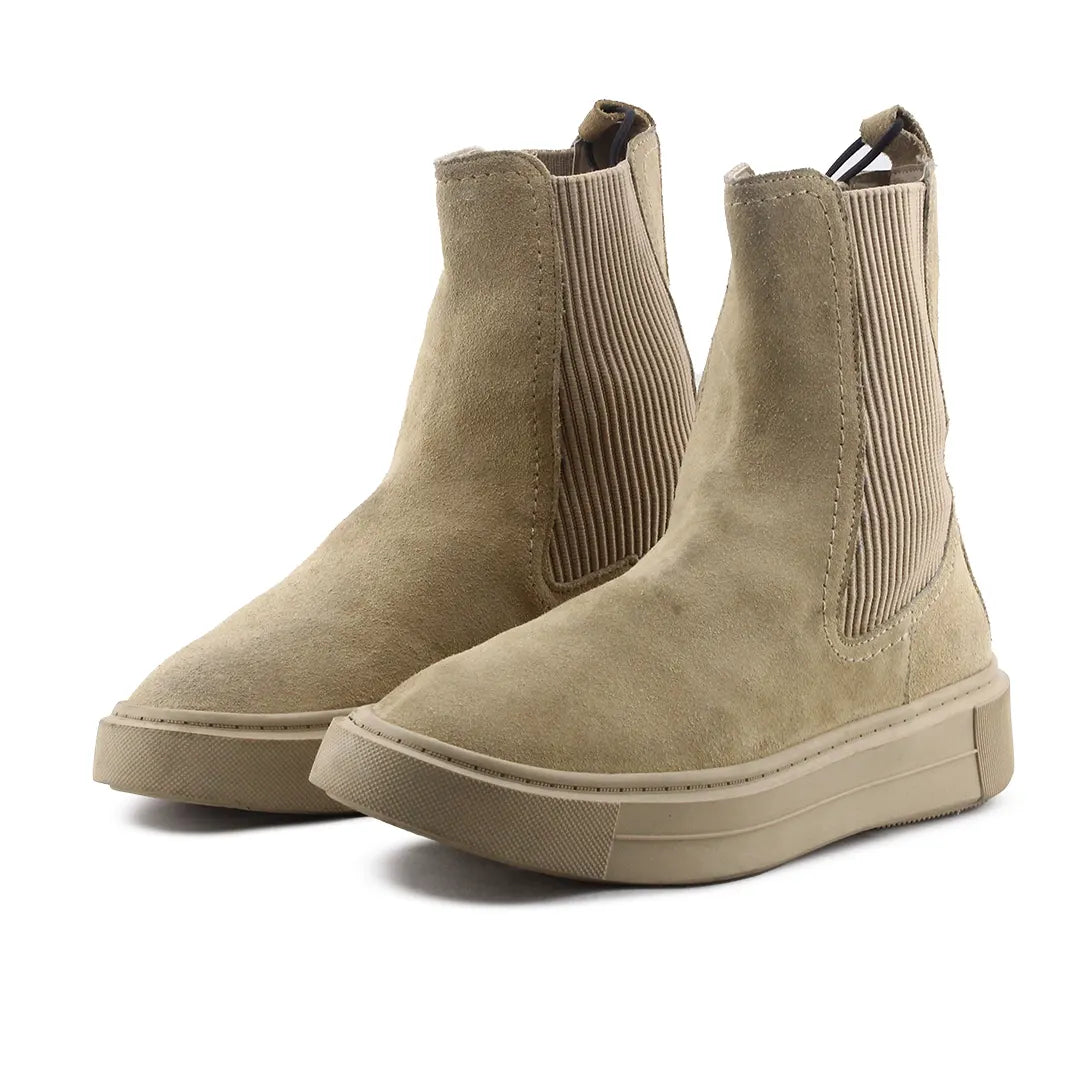 Zara Stretchable Suede Ankle Boot