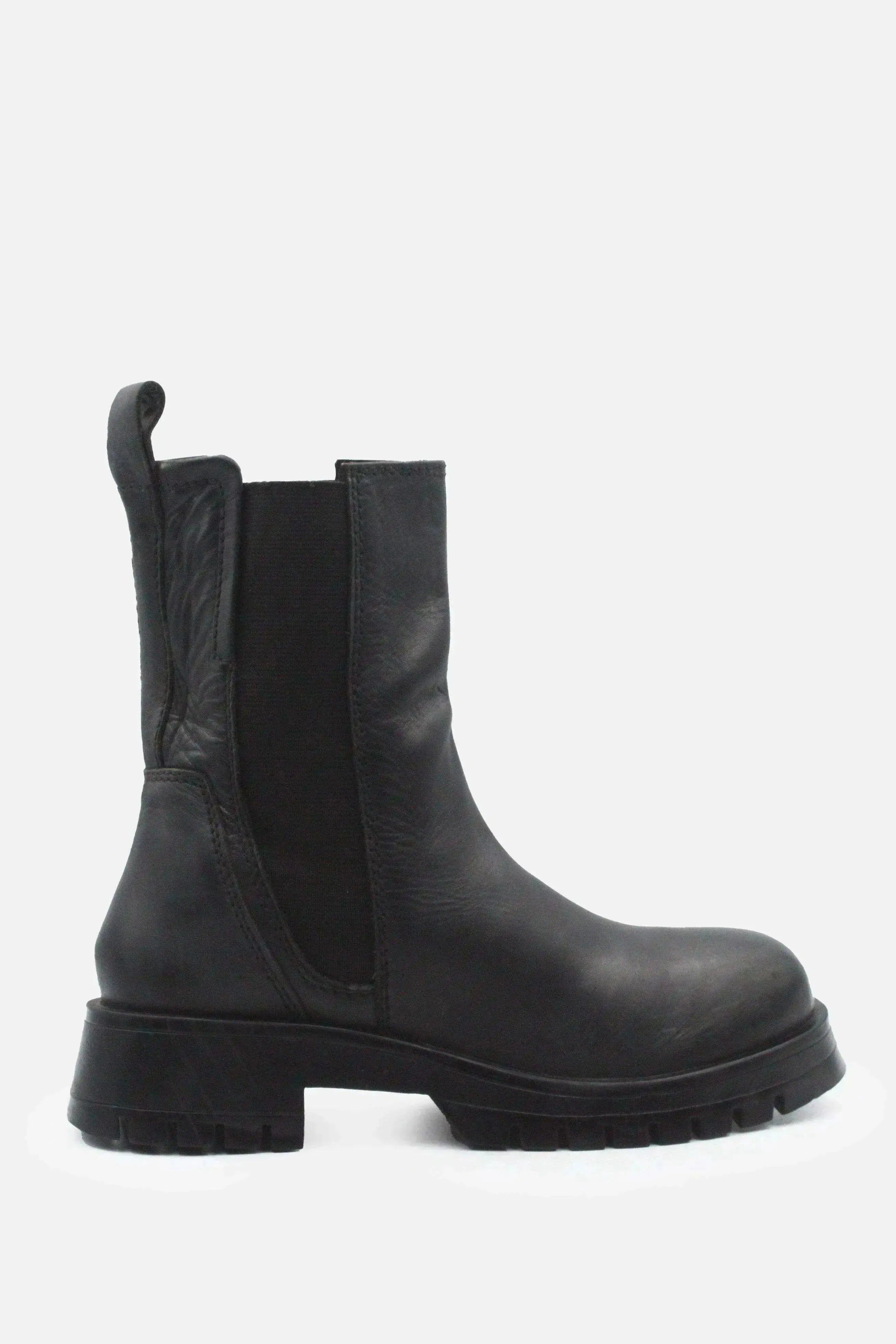 Zara Stretchable Block Ankle Boots | 100% Authentic Leather - sundaybazar