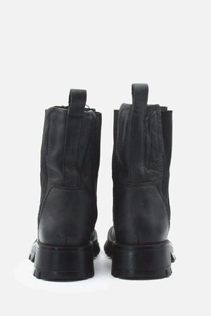 Zara Stretchable Block Ankle Boots | 100% Authentic Leather - sundaybazar