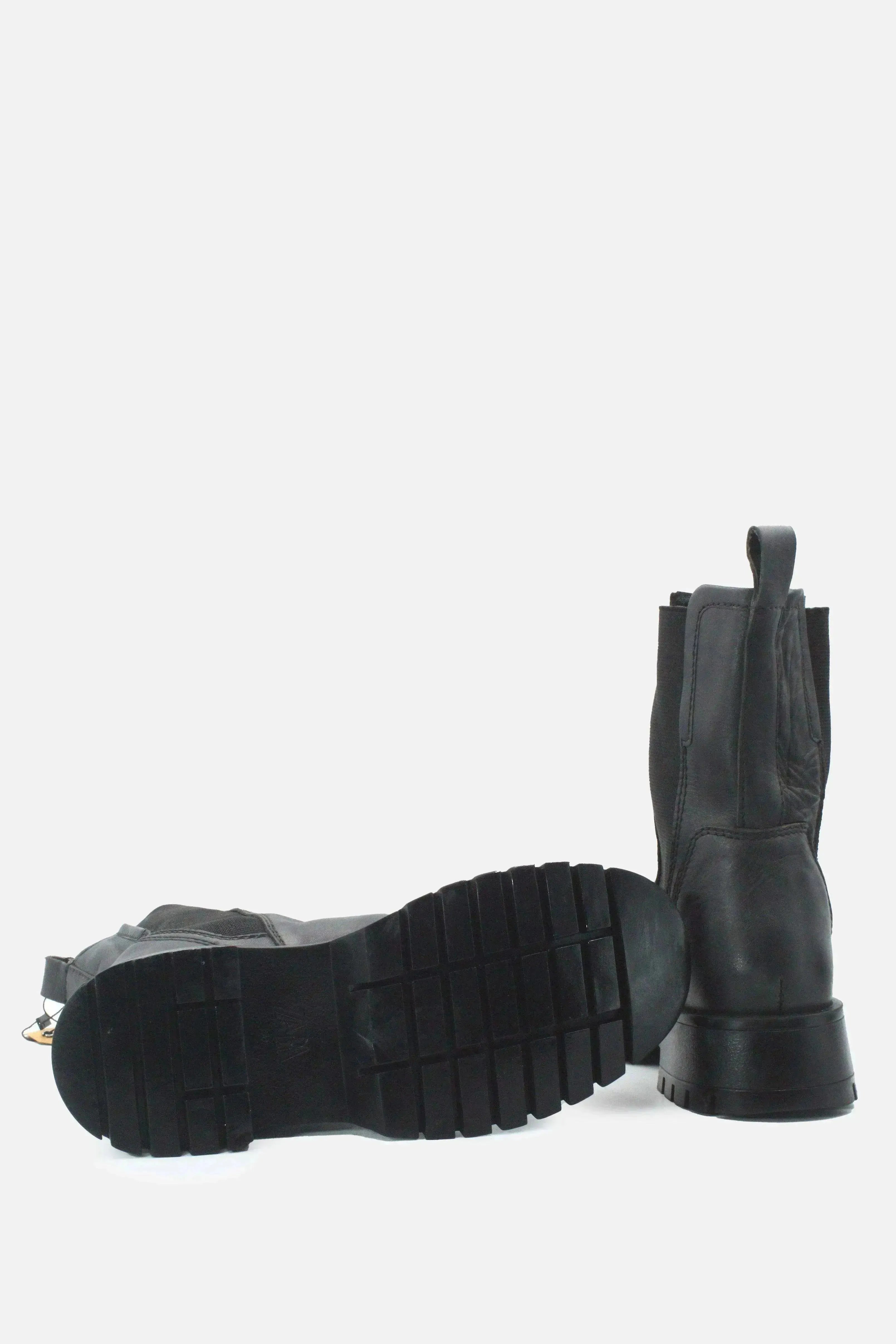 Zara Stretchable Block Ankle Boots | 100% Authentic Leather - sundaybazar