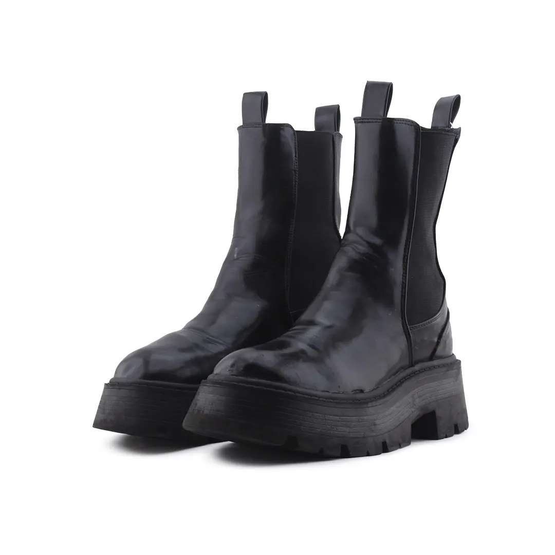 Pull & Bear Stretchable Ankle Boot | 100% Authentic Leather