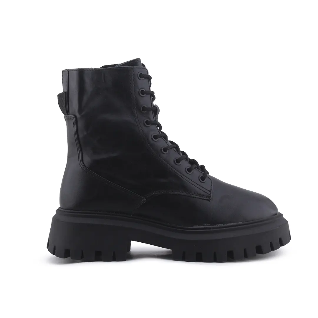 Stradivarius Zipper Lace Up Ankle Boot | 100% Authentic Leather