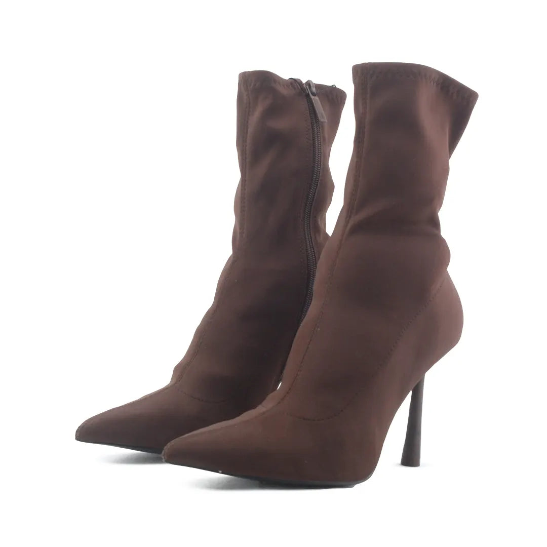 Zara Zipper Textile Ankle Boot