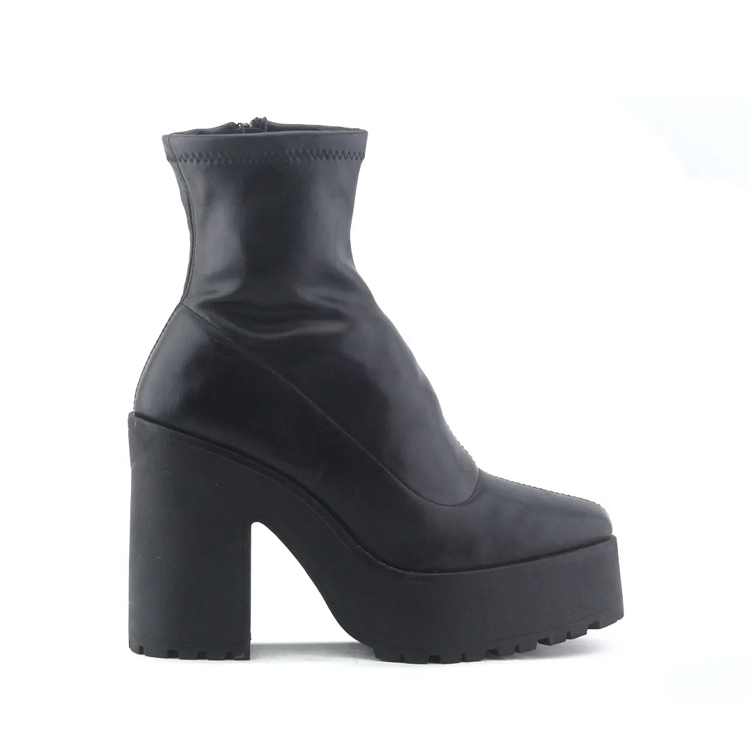 Stradivarius Zipper Ankle Boot | 100% Authentic Leather