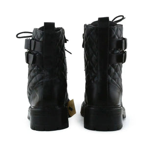 Stradivarius Zipper Laces Buckle Chain Straps Ankle Boots | 100% Authentic Leather - sundaybazar