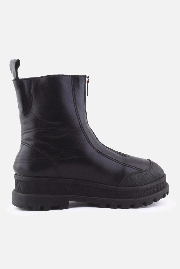 Zara Zipper Ankle Boots | 100% Authentic Leather - sundaybazar