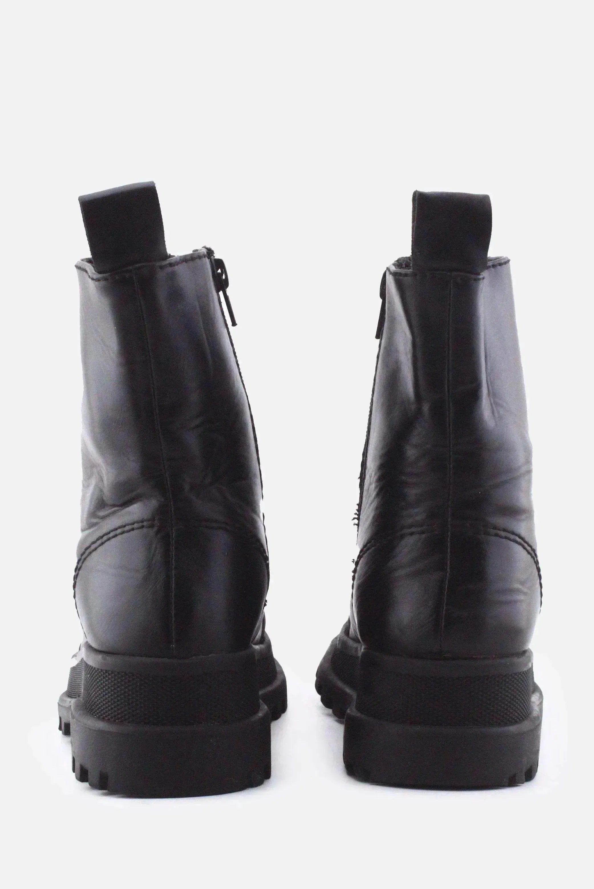 Zara Zipper Ankle Boots | 100% Authentic Leather - sundaybazar