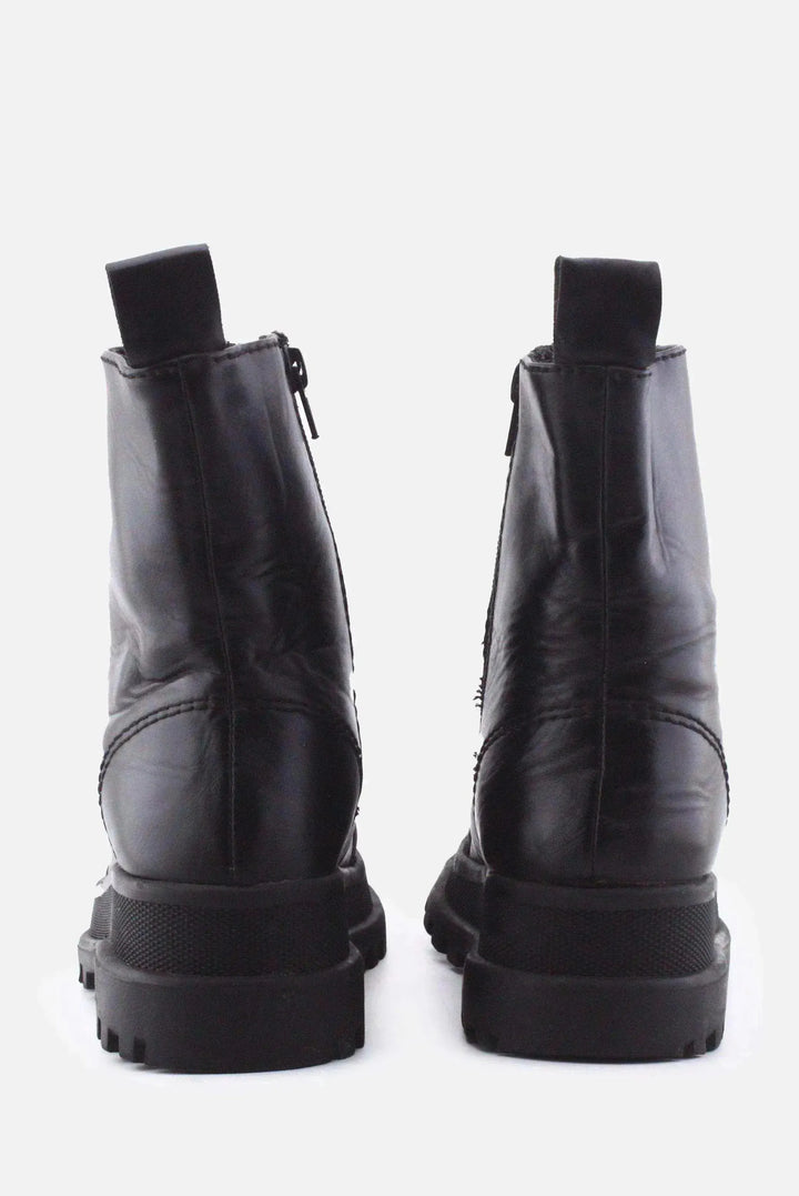 Zara Zipper Ankle Boots | 100% Authentic Leather - sundaybazar