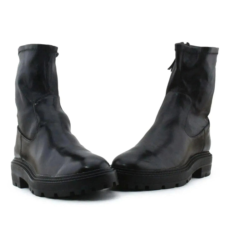 Zara Zipper Ankle Boots | 100% Authentic Leather - sundaybazar