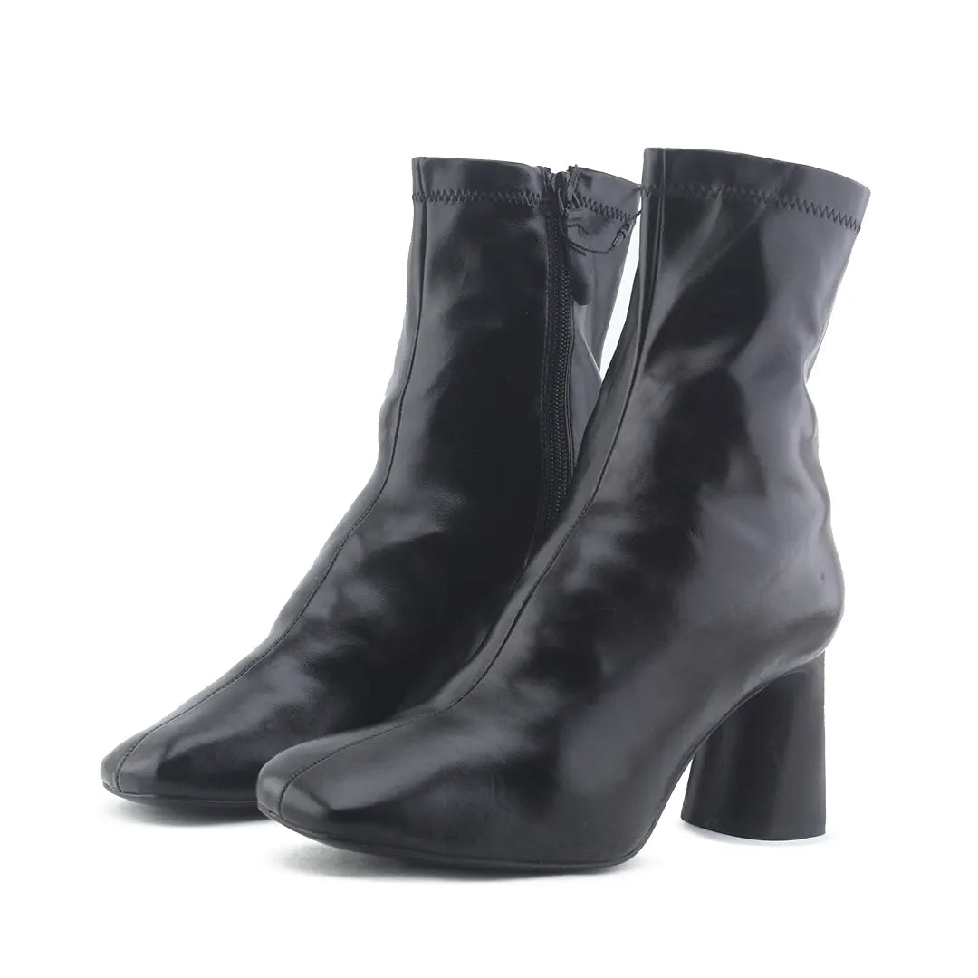 Stradivarius Zipper Ankle Boot | 100% Authentic Leather