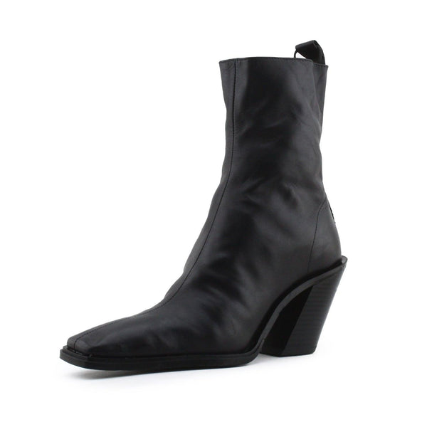 Zara Zipper Block Heel Ankle Boots | 100% Authentic Leather